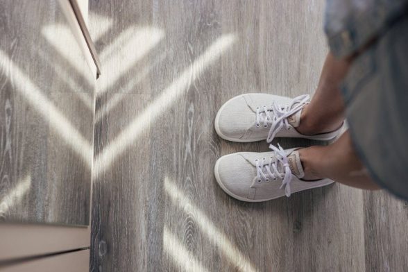 Peerko Terra Opava vegan textile laces all-white lightweight flexible barefoot shoes