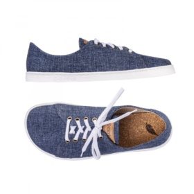 Peerko Terra Prague vegan textile laces blue white sole lightweight barefoot shoes