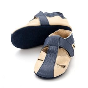 Liliputi sandals beige dark grey first steps velcro leather lightweight barefoot shoes