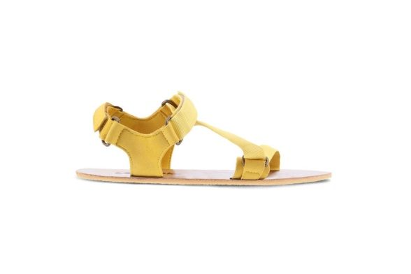 be lenka flexi yellow textile leather adjustable barefoot shoes
