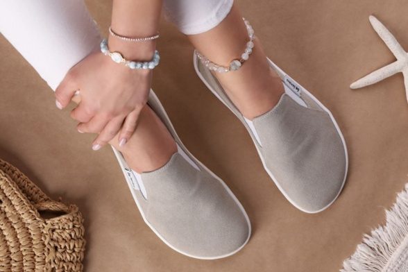 be lenka eazy vegan beige slip on lightweight barefoot shoes