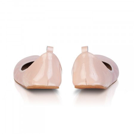 shapen tulip balerinas pink leather ankle strap barefoot shoes