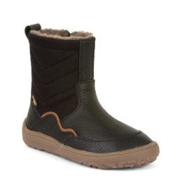 froddo barefoot tex black zipper rubber sole wool lining barefoot shoes