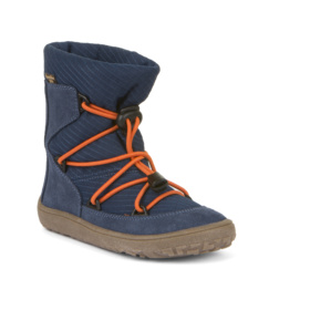 froddo barefoot tex track wool denim orange elastic laces rubber sole unisex barefoot shoes