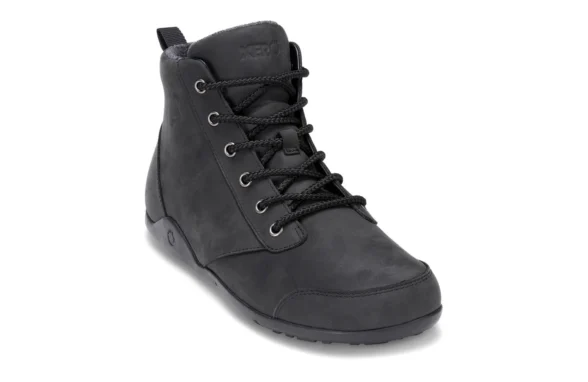 Xero Shoes Denver leather Black meestesaapad nahast paeltega üleni mustad paljajalujalanõud