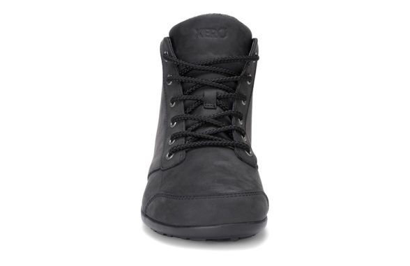 xero shoes denver leather black mens boots laces all black barefoot shoes lightweight flexible