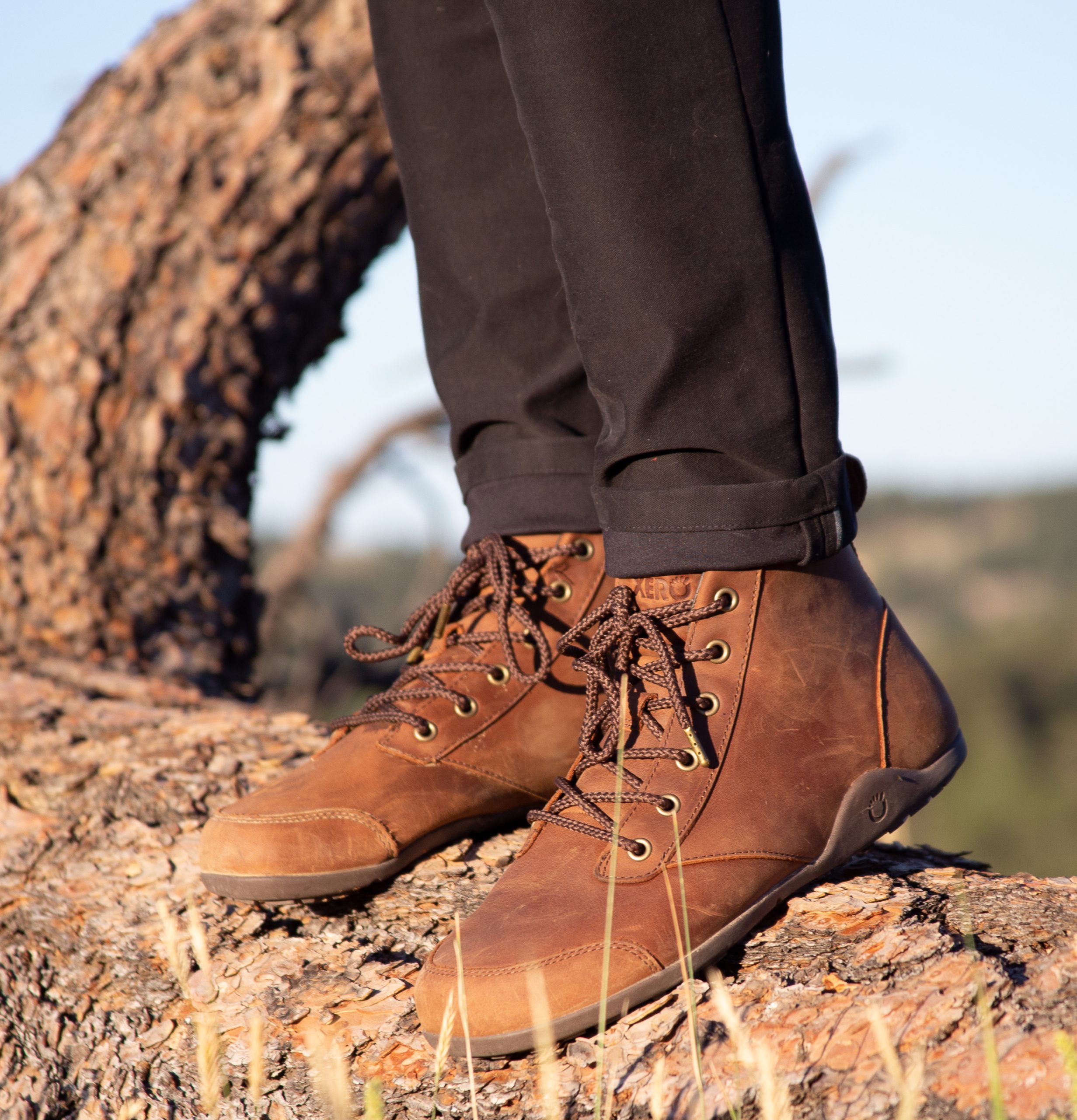 Xero Shoes Denver Leather Brown men's boots - Mugavik Barefoot