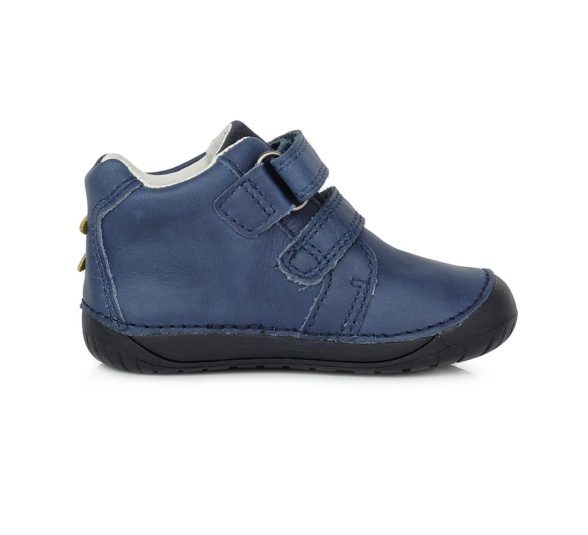 d.d. step leather boots velcro dark blue grey crocodile lightweight flexible barefoot shoes