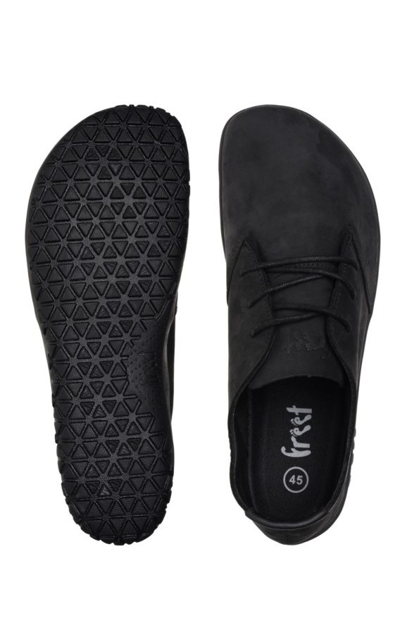 freet york all-black leather laces barefoot shoes flexible