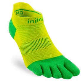 Injinji Run lightweight no-show Clover toe socks, ultra thin, Coolmax EcoMade