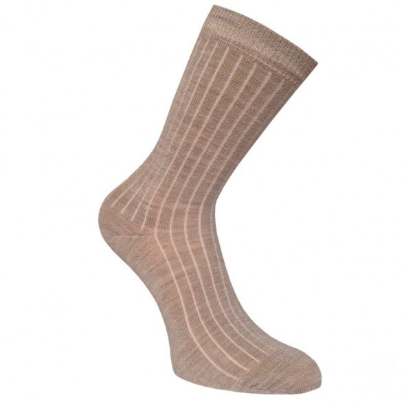 Vegateksa Thin Merino Wool Socks Light Brown Melange