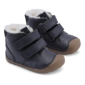 bundgaard winter blue boots velcros warm lining lightweight flexible barefoot shoes