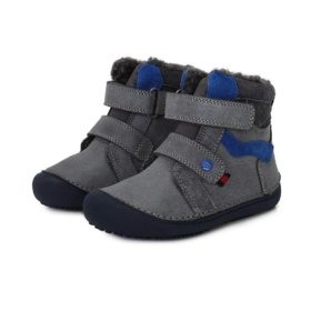 d.d.step winter boots wool lining velcros grey rubber soles lightweight flexible barefoot