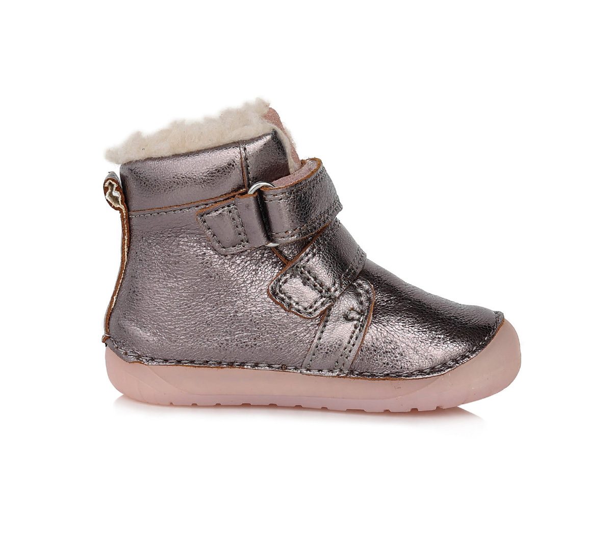 D.D.Step winter boots Grey Sparkle Fox best for growing feet Mugavik Barefoot