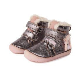 d.d.step sparkle fox pink velcros winter boots lightweight flexible barefoot shoes