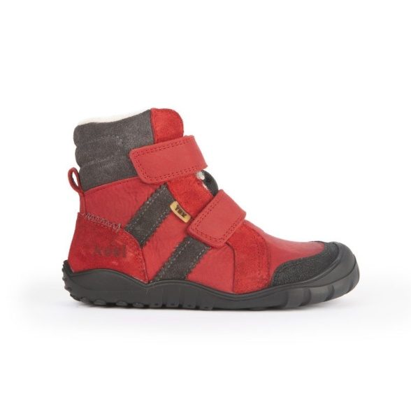 Koel Milo Hydro Tex Red winter boots for kids - barefoot shoes
