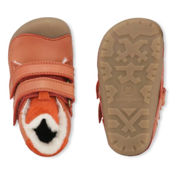bundgaard winter orange boots velcros warm lining lightweight flexible barefoot shoes