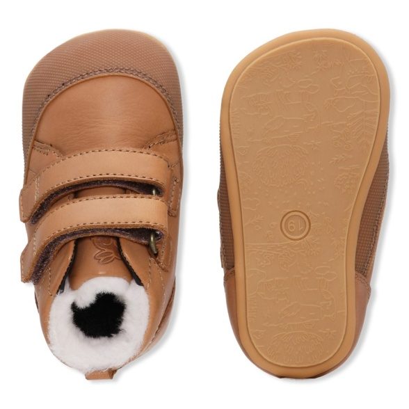 bundgaard winter brown boots velcros warm lining lightweight flexible barefoot shoes beginner walker