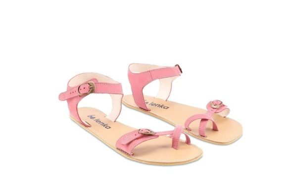 be lenka claire flamingo pink nahast sandaalid keskmisele või laiemale jalale