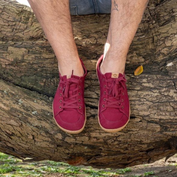 mukishoes roma naturaalsetest materjalidest bordoopunased barefoot tennised