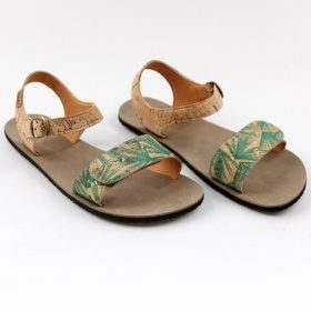 Tikki Vibe vegan nature kaunid naiste barefoot sandaalid. Loodusest inspireeritud muster ja vegansõbralikud materjalid