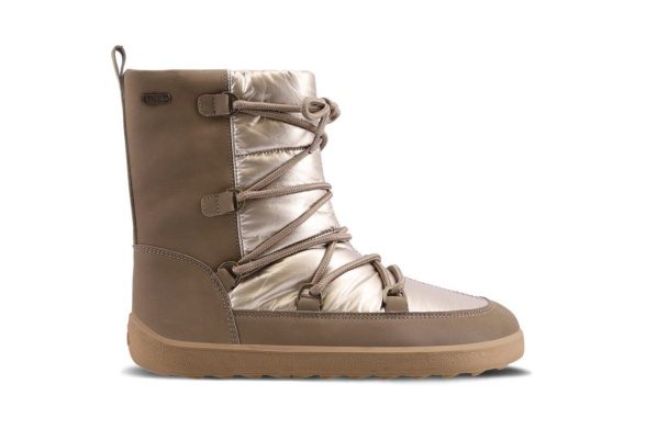 be lenka snowfox pruuni värvi ja sooja meriinovoodriga stiilsed ja lihtsasti jalgapandavad barefoot talvesaapad.