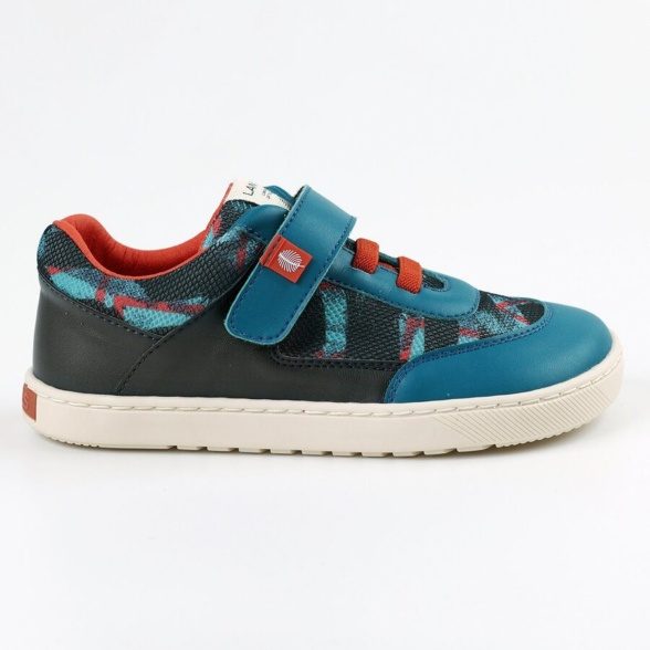 Lang.S vegan rock blue mesh kangast ja prõpsuga kinnitatavad barefoot jalanõud lastele