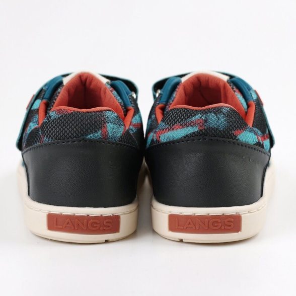 Lang.S vegan rock blue mesh kangast ja prõpsuga kinnitatavad barefoot jalanõud lastele