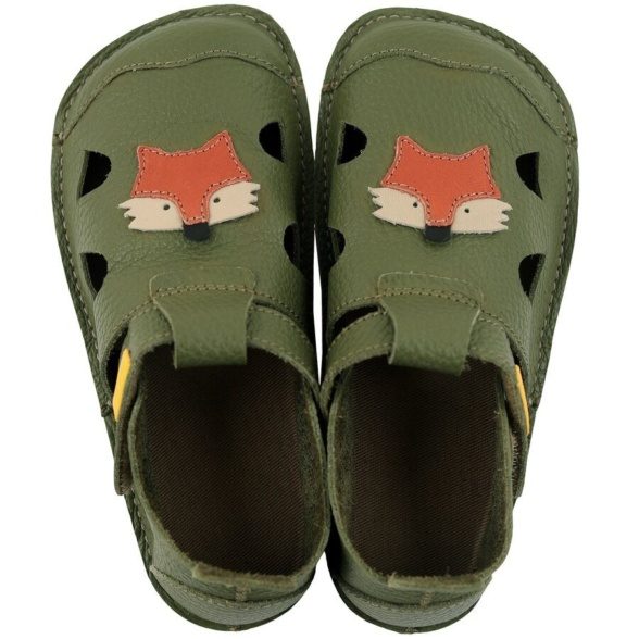 Tikki Nido Fox high-quality leather child-friendly sandals with a fox motif.