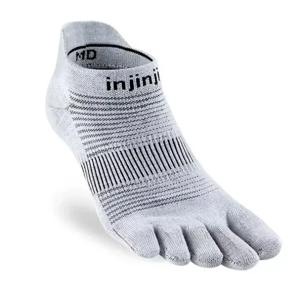 Injinji Run Lightweight No-Show Coolmax EcoMade Gray