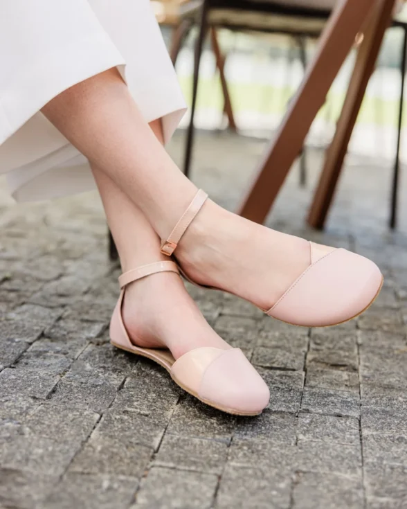 Shapen Poppy Rose pink barefoot shoes with ankle strap barefoot footwear