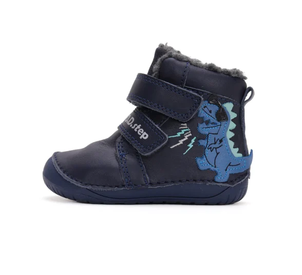 D.D.Step winter boots Royal Blue Dinosaur winter boots