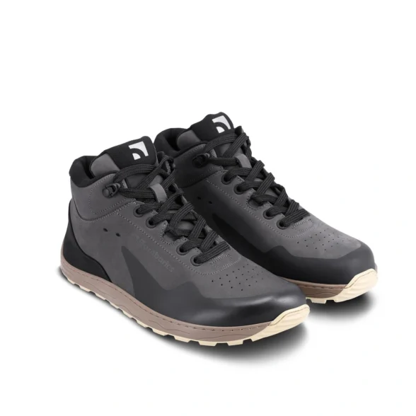 barebarics trekker dark grey maastikujalanõud on ideaalsed nii matkamiseks kui igapäevaseks kandmiseks. Kerged ja mugavad barefoot jalanõud on paeltega reguleeritavad, valmistatud kvaliteetsest nahast