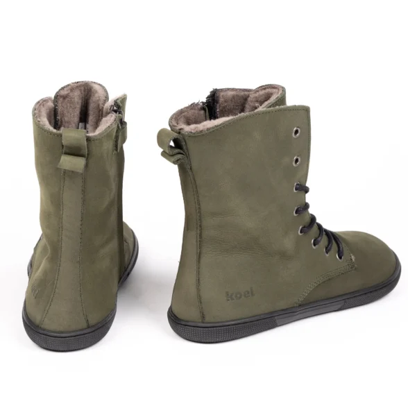 koel faro khaki lukuga sooja voodriga rohelised barefoot talvesaapad