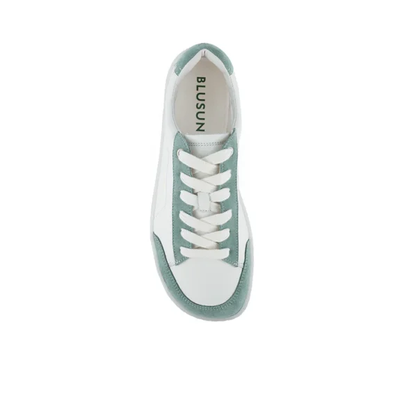 Blusun 500 White Green white barefoot sneakers with green details
