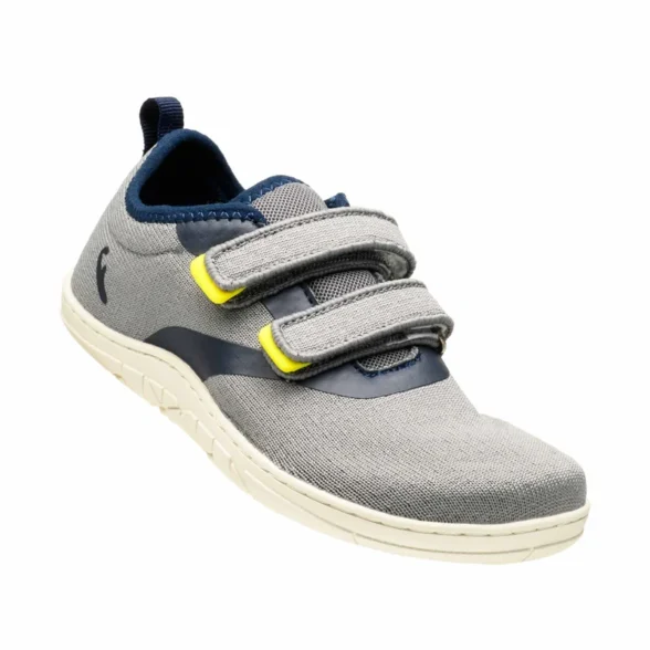 freet hoppee grey klassikalist halli värvi vegan materjalidest hingavad barefoot tossud lastele ja noortele