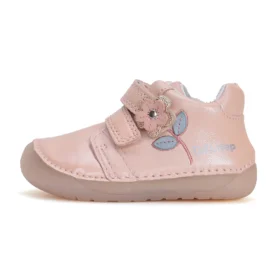 D.D.Step Baby pink rose pärlmutter roosad lillega laste nahast barefoot saapad ilma voodrita