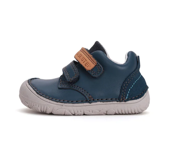 D.D.Step sweetstep royal blue üleni sinist värvi nahast laste barefoot tossud krõpsudega