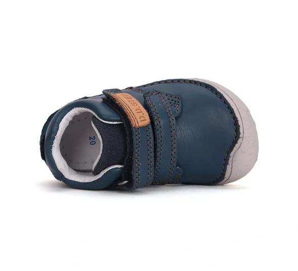 D.D.Step sweetstep royal blue üleni sinist värvi nahast laste barefoot tossud krõpsudega