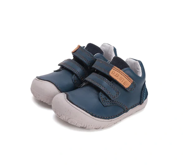 D.D.Step sweetstep royal blue üleni sinist värvi nahast laste barefoot tossud krõpsudega