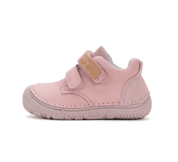 d.d.step pink classic nahast roosat värvi laste barefoot tennised