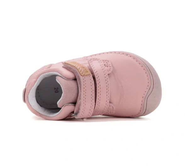 d.d.step pink classic nahast roosat värvi laste barefoot tennised