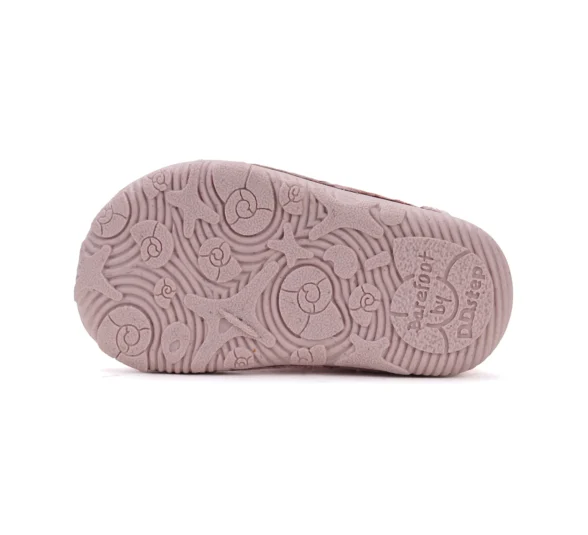 d.d.step pink classic nahast roosat värvi laste barefoot tennised
