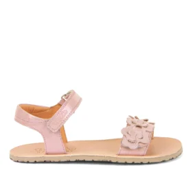froddo flexy flowers pink shine armsad heleroosad ja sädelevad laste paljajalu sandaalid