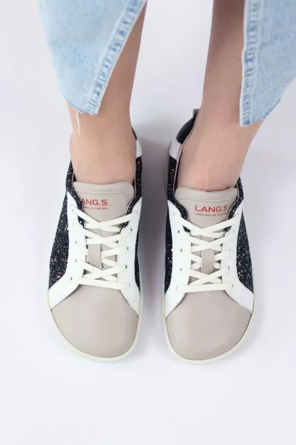 lang.s onyx chiara veganmaterjalidest särava glitteriga paeltega barefoot tennised