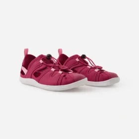 reima valoa bright berry roosat värvi kinnise ninaosaga laste barefoot sandaalid veganmaterjalidest