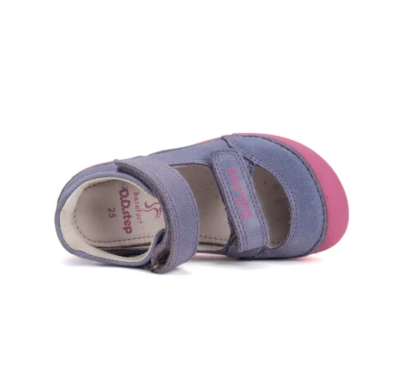 d.d.step lavender splash roosal kummitallal lillat värvi barefoot sandaalid tüdrukutele