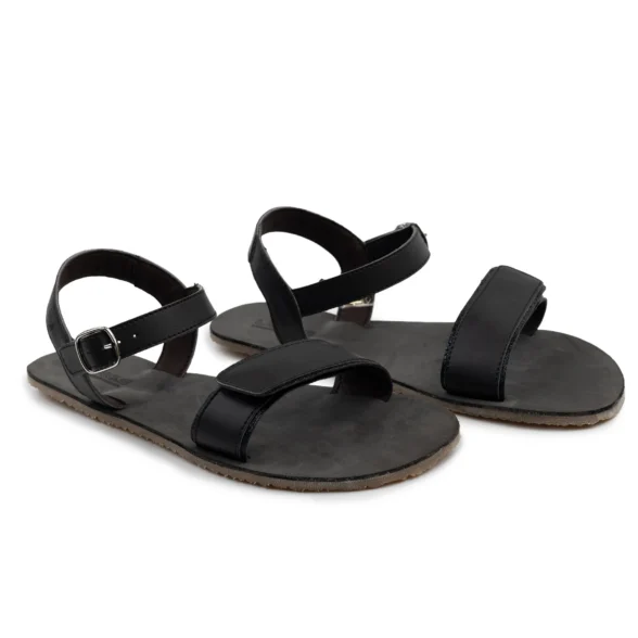 Lang.s hera vegan dark veganmaterjalidest musta värvi barefoot sandaalid naistele