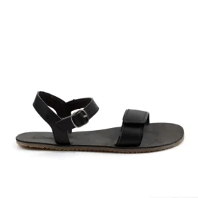 Lang.s Hera Vegan Dark black barefoot sandals for women made from vegan materials