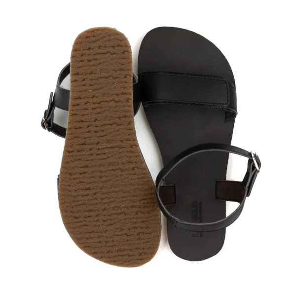 Lang.s hera vegan dark veganmaterjalidest musta värvi barefoot sandaalid naistele